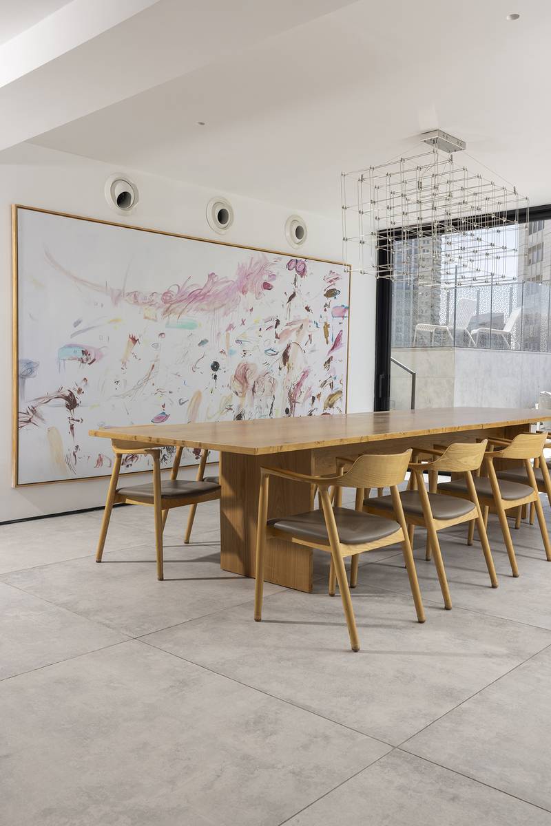 Reception salon and gourmet kitchen at Aura Penthouse Jerusalem – photo 15